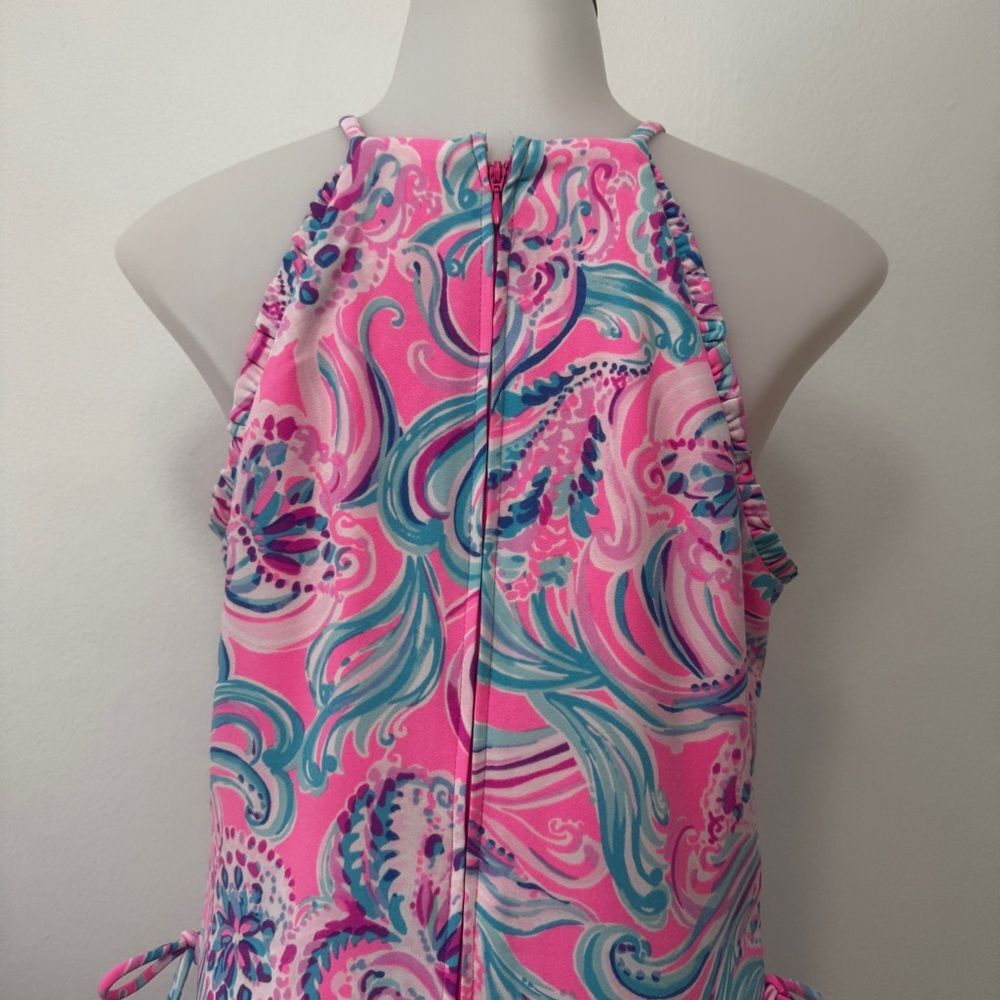 Lilly Pulitzer Pearl Romper in Don’t Be Jelly print Prosecco Pink - Picture 3 of 10